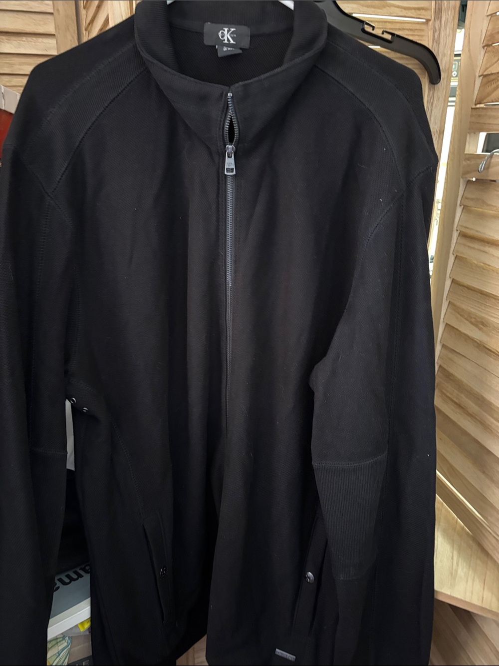 Calvin Klein Men's Black Lightweight Full-Zip Jacket XXL